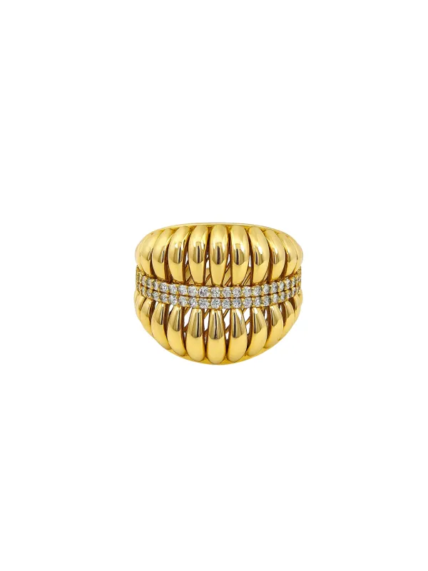 14K Gold Shield Ring sold by Wish Fine Jewelry