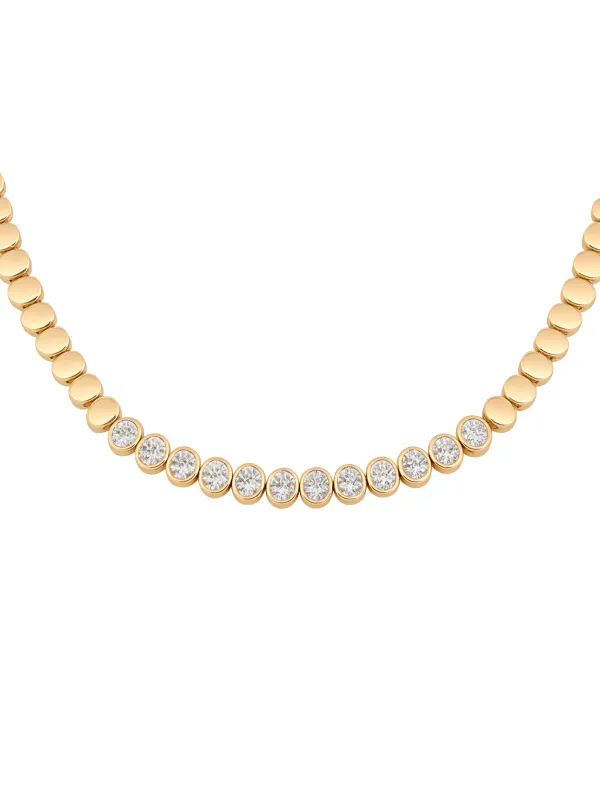 1.80ct Diamond 14K Gold Quarter Illusion Tennis Necklace sold by Wish Fine Jewelry