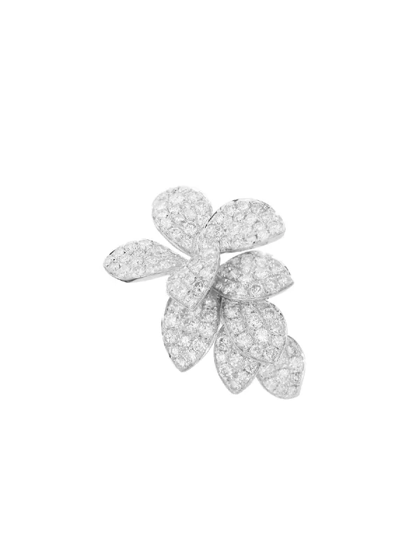 3.95ct Diamond 14K Gold Cocktail Flower Ring sold by Wish Fine Jewelry