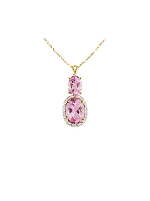 4.71cts Diamond Tourmaline 18K Gold Pendant sold by Wish Fine Jewelry