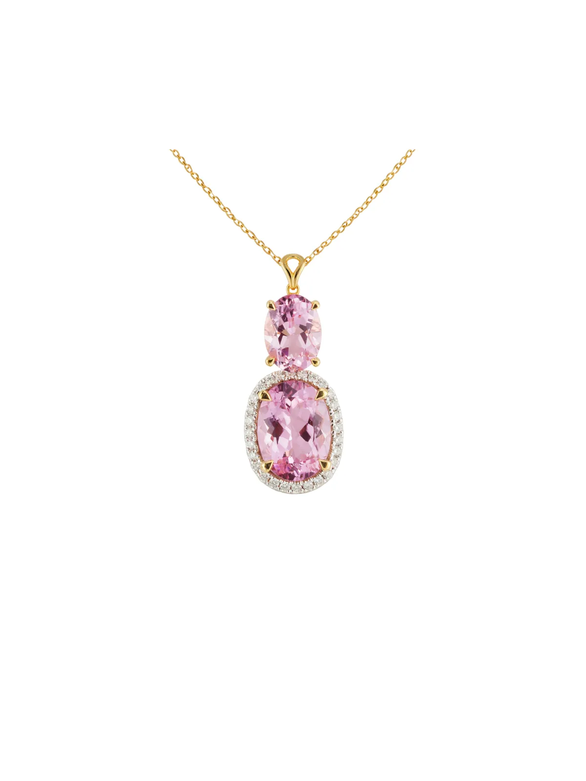 4.71cts Diamond Tourmaline 18K Gold Pendant sold by Wish Fine Jewelry