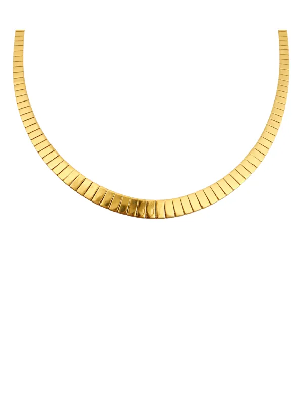 14K Gold Rectangle Link Necklace sold by Wish Fine Jewelry