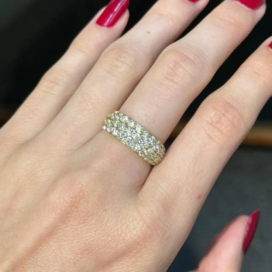 2.00ct Diamond 18K Gold Pave Band Ring sold by Wish Fine Jewelry product image thumbnail 2
