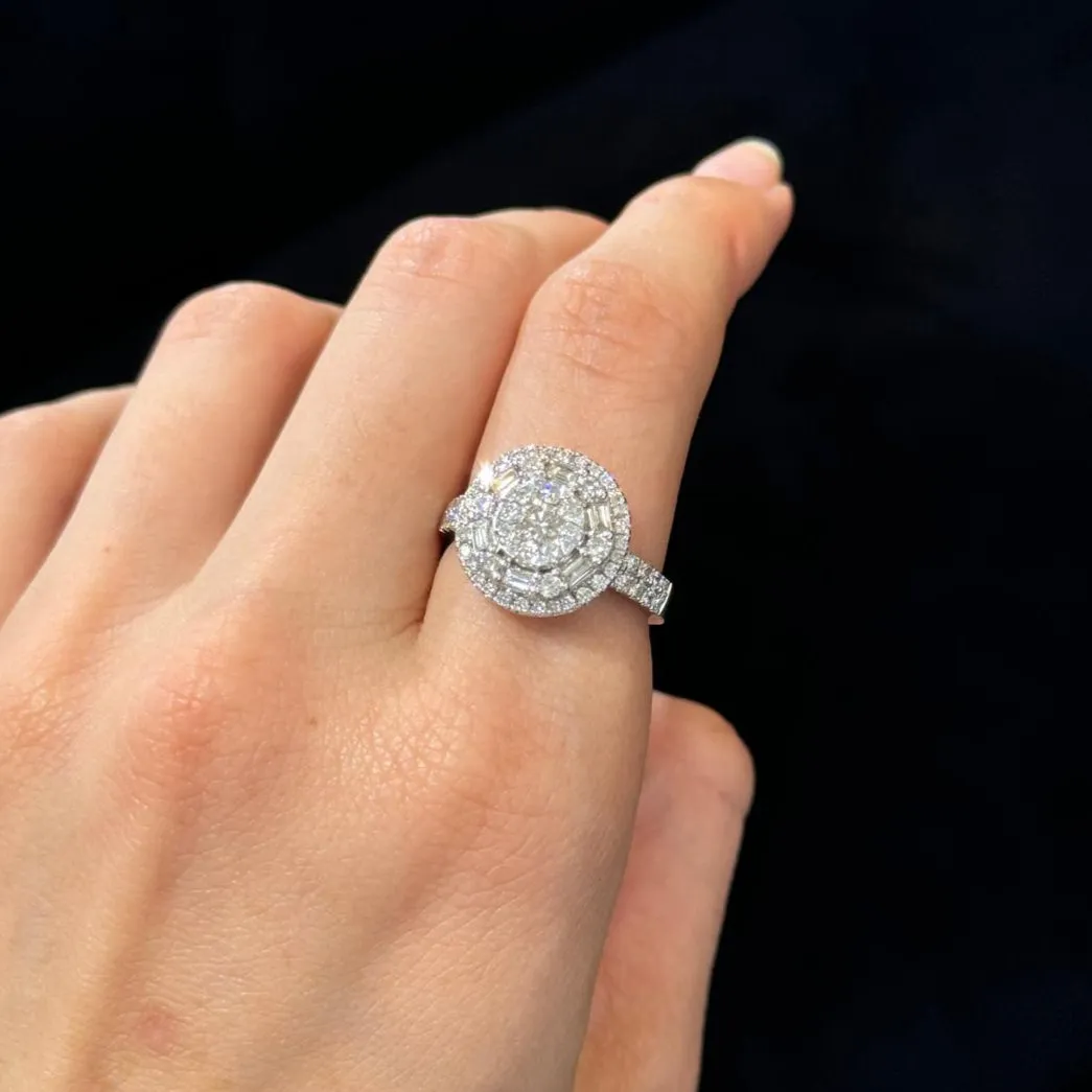 1.34ct Diamond 14K Gold Cluster Ring sold by Wish Fine Jewelry product image thumbnail 2