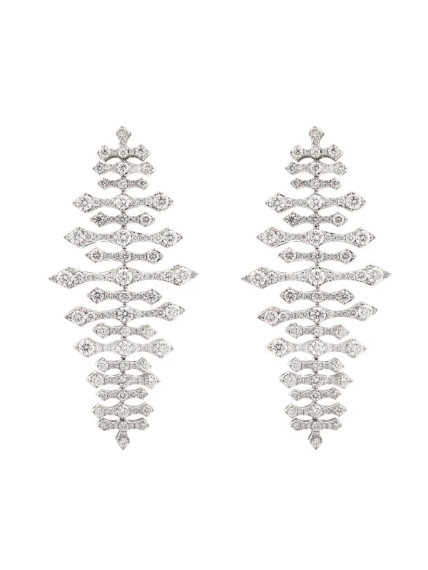4.36ct Diamond 18K Gold Statement Cascade Earrings sold by Wish Fine Jewelry