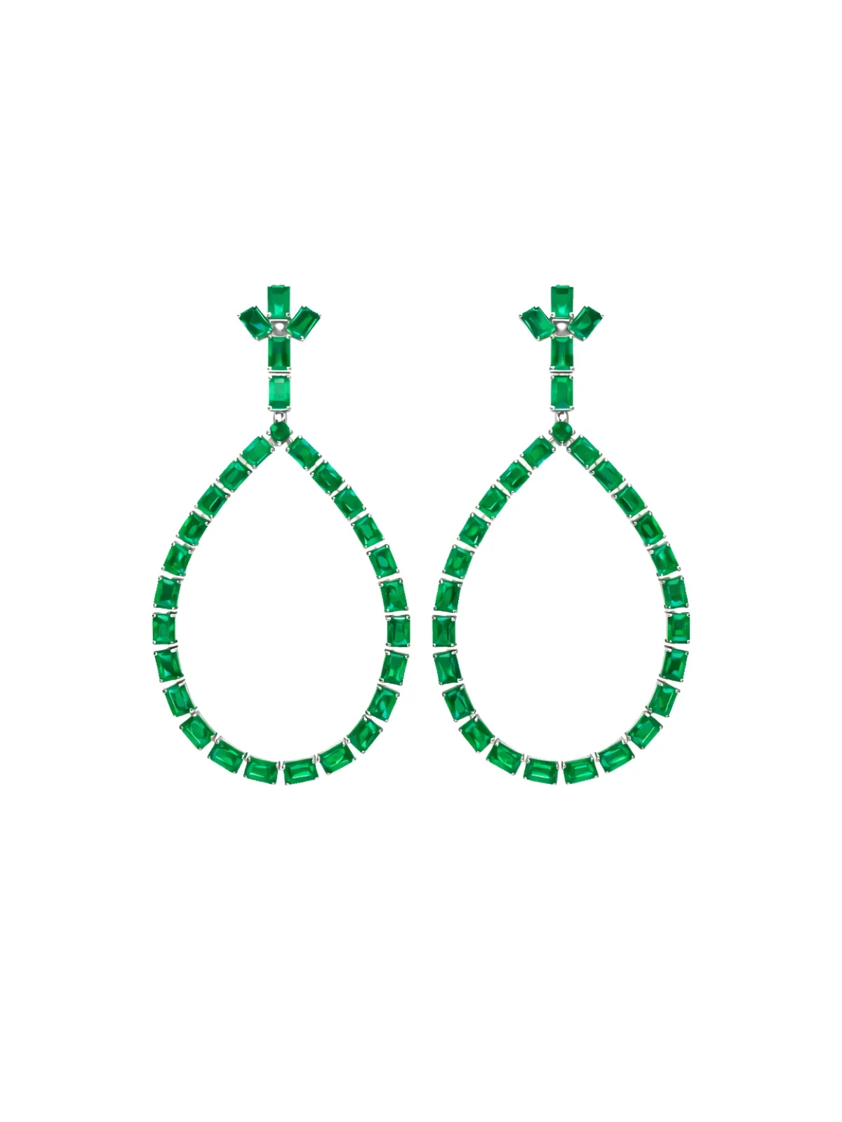 13.04ct Emerald 18K Gold Statement Earrings sold by Wish Fine Jewelry