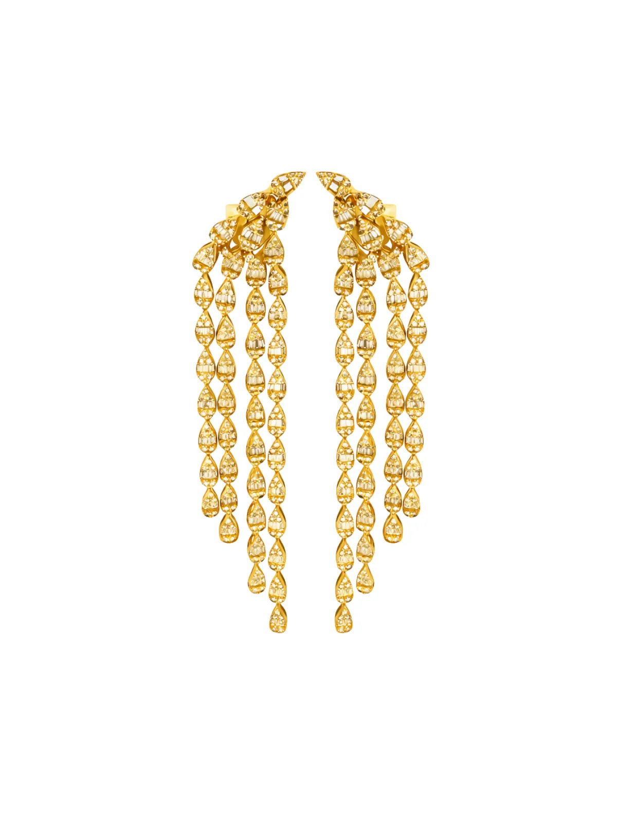 5.25ct Diamond 14K Gold Cascade Earrings sold by Wish Fine Jewelry