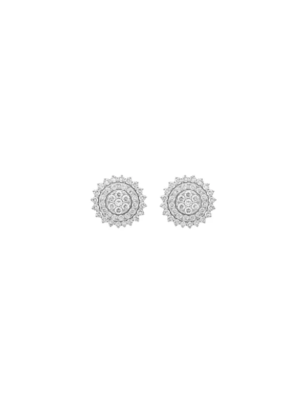 1.50ct Diamond 14K Gold Cluster Stud Earrings sold by Wish Fine Jewelry