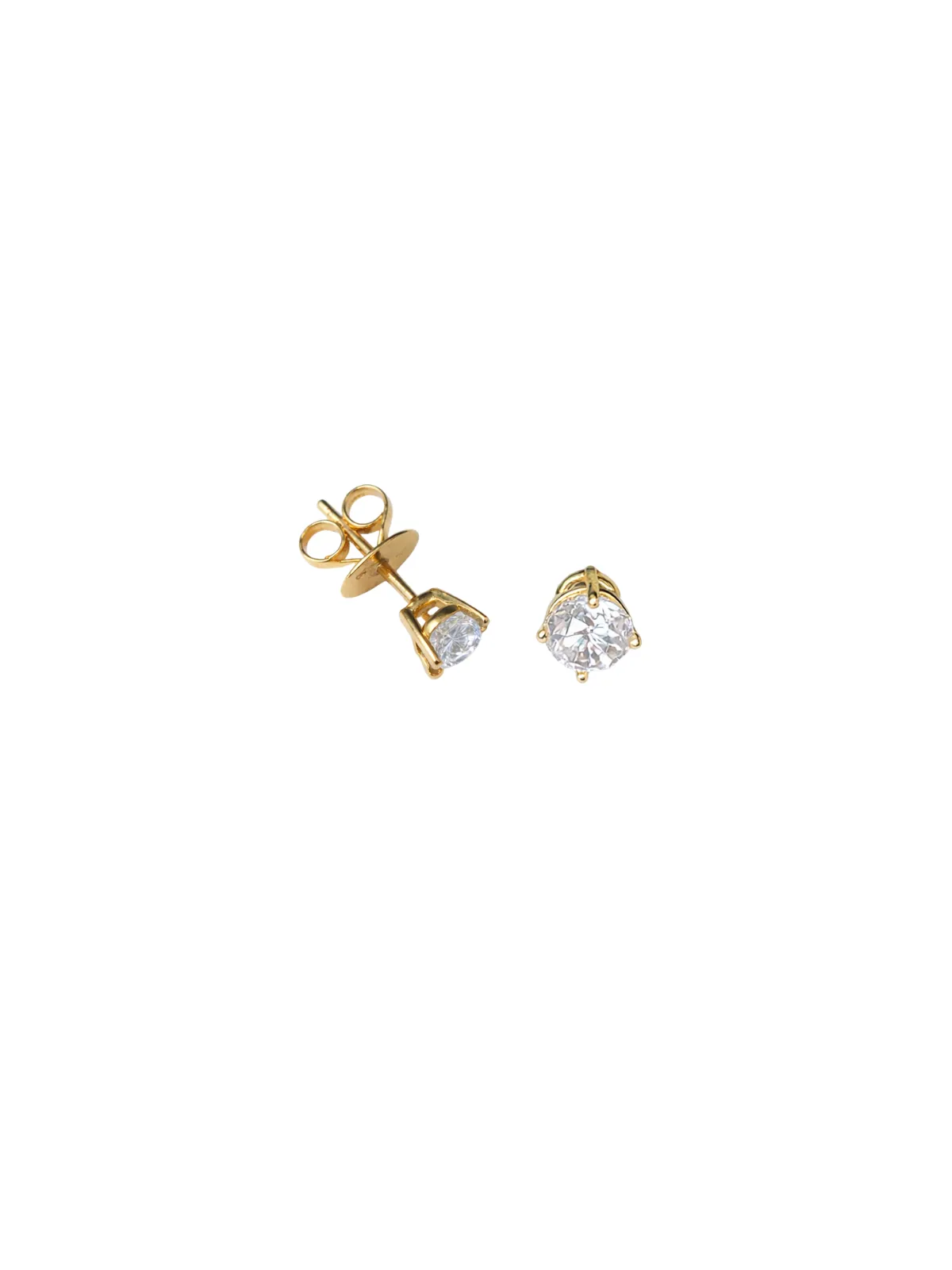 1.00ct Diamond 18K Gold Classic Stud Earring sold by Wish Fine Jewelry product image thumbnail 2