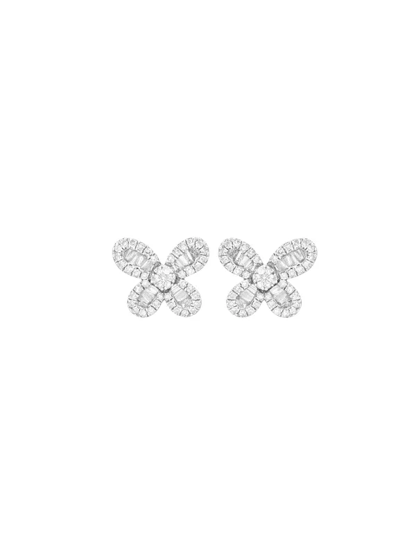 0.54ct Diamond 18K Gold Butterfly Earrings sold by Wish Fine Jewelry