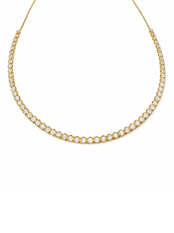 2.00ct Diamond 14K Gold Choker Tennis Necklace sold by Wish Fine Jewelry