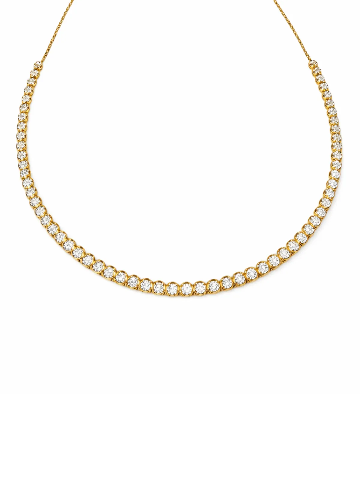 2.00ct Diamond 14K Gold Choker Tennis Necklace sold by Wish Fine Jewelry