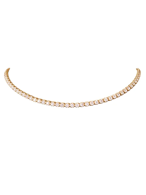 3.00ct Diamond 14K Gold Choker Tennis Necklace sold by Wish Fine Jewelry
