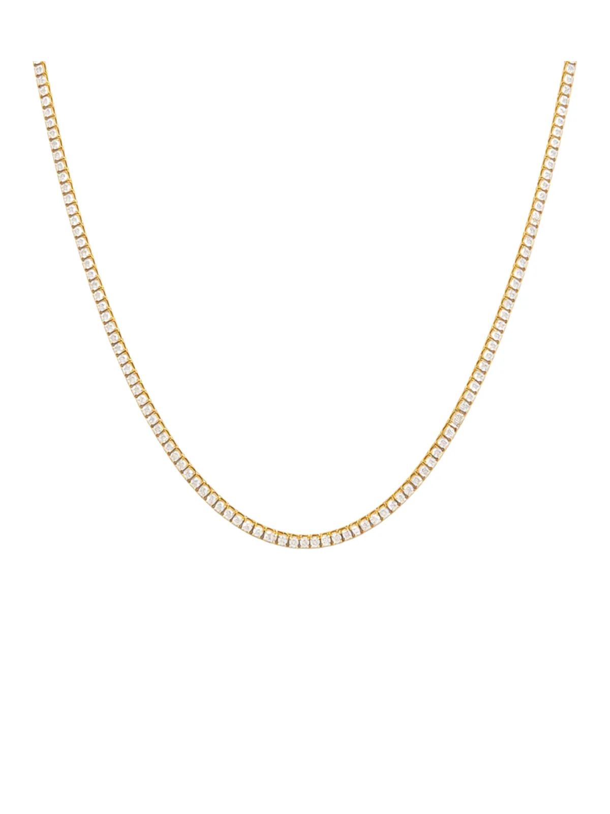 7.50ct Diamond 18K Gold Classic Tennis Necklace sold by Wish Fine Jewelry