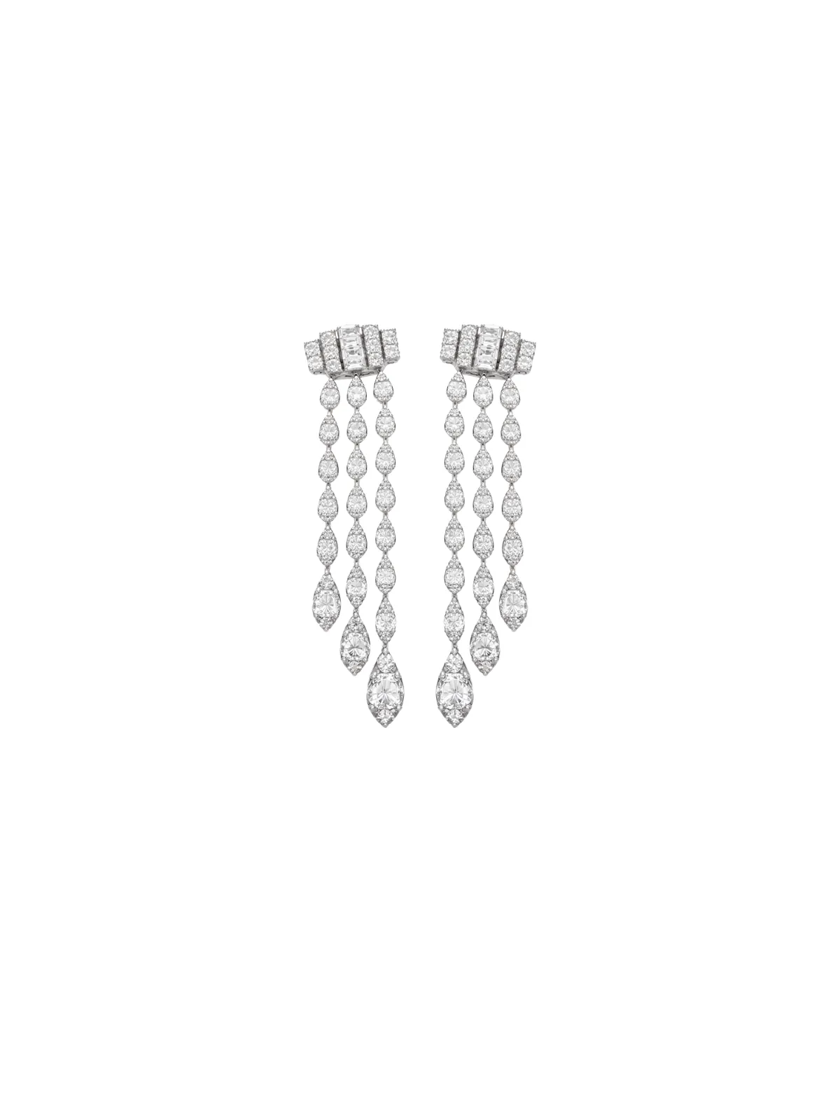 3.40ct Diamond 18K Gold Cascade Earring sold by Wish Fine Jewelry