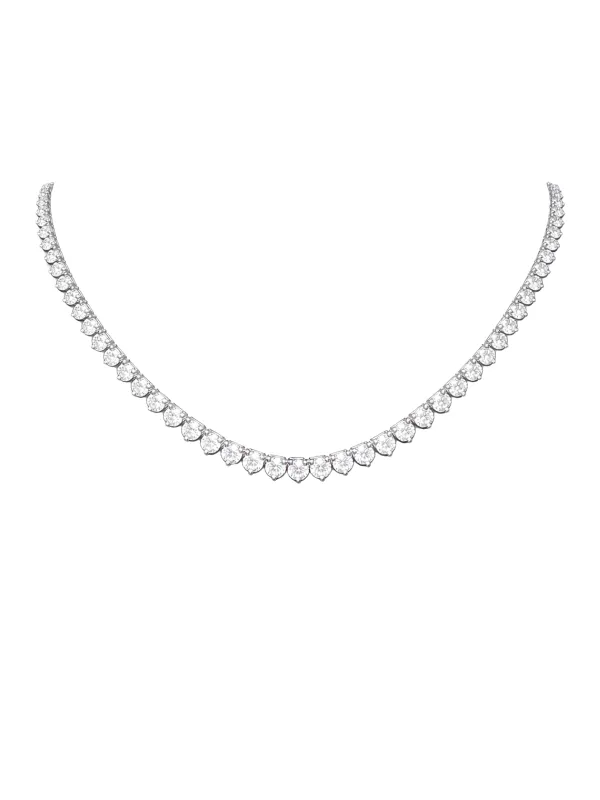 10.70ct Diamond 18K Gold Jenny Tennis Necklace sold by Wish Fine Jewelry
