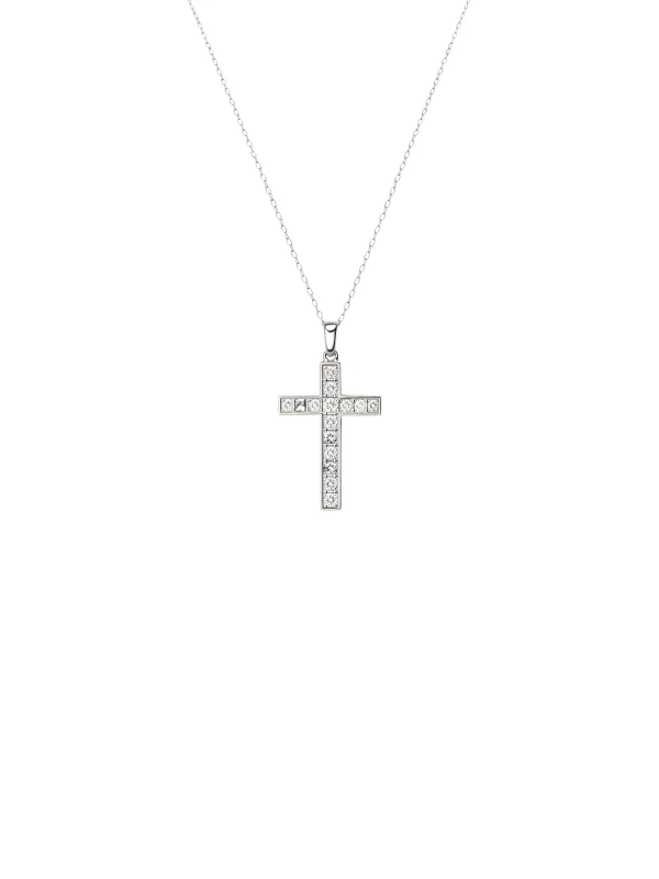 0.17ct Diamond 14K Gold Cross Necklace sold by Wish Fine Jewelry