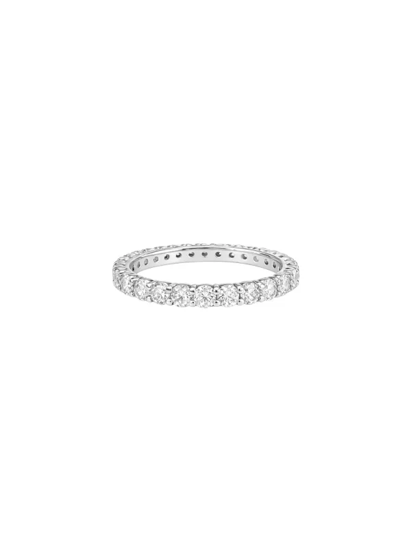 1.92ct Diamond 18K Gold Round Eternity Ring made by Wish Fine Jewelry