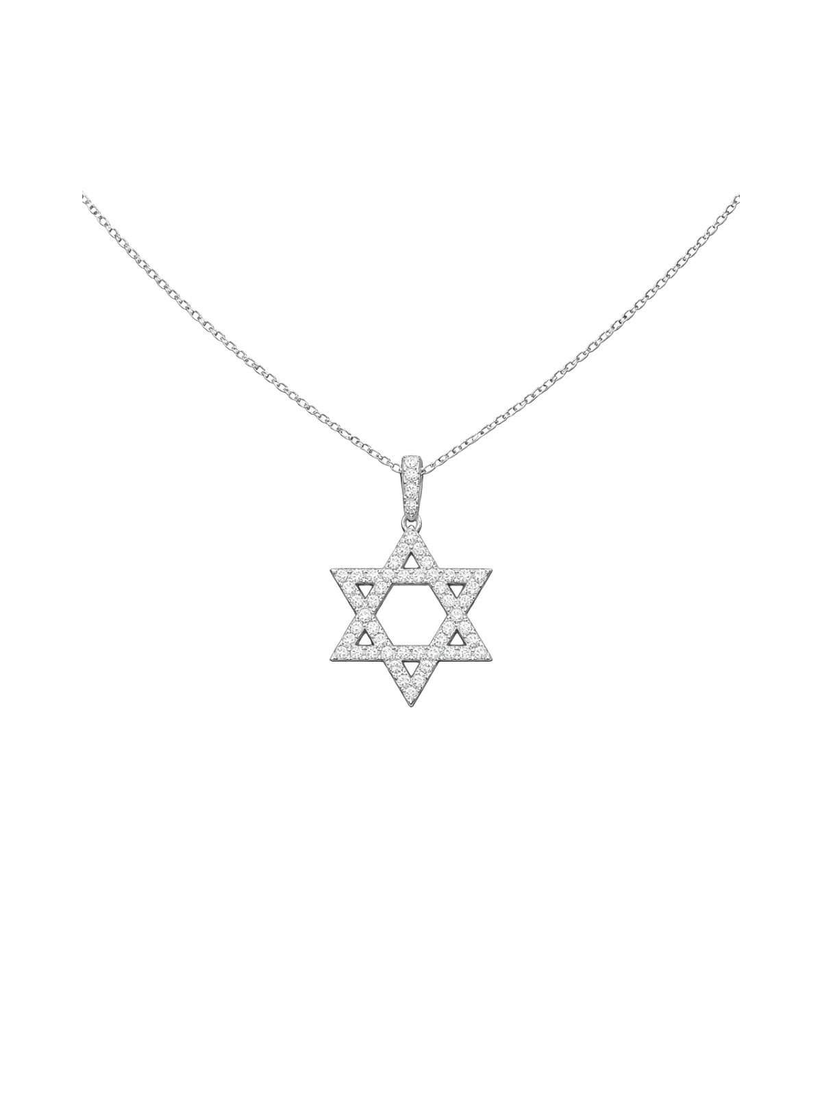 0.74ct Diamond 14K Gold Star of David Necklace sold by Wish Fine Jewelry