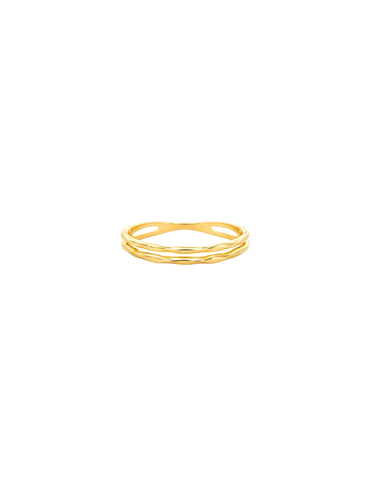 14K Gold Double Band Ring sold by Wish Fine Jewelry