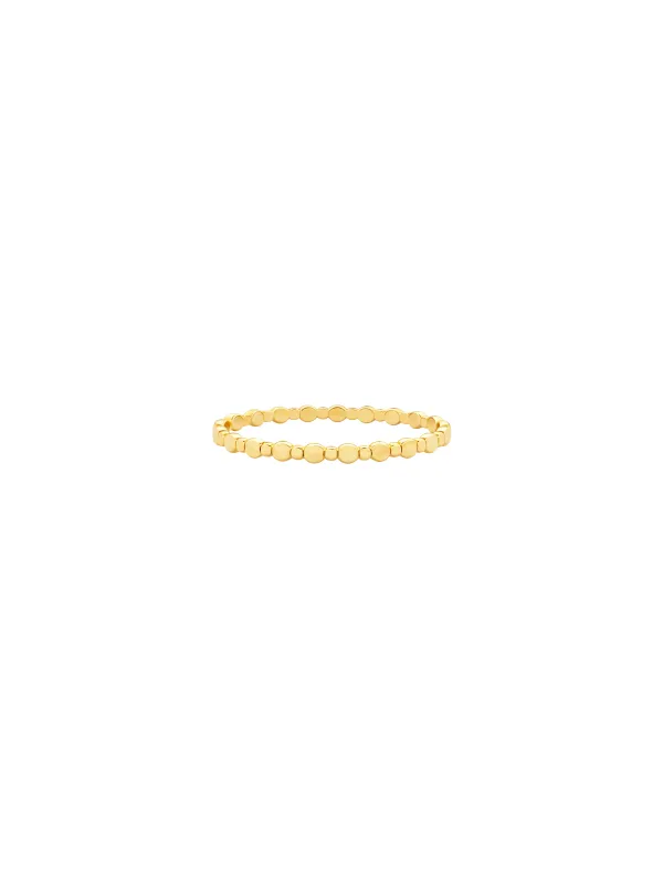 14K Gold Beaded Stacking Ring sold by Wish Fine Jewelry