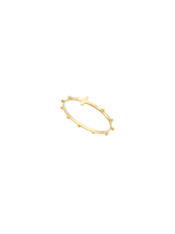 14K Gold Rosary Ring sold by Wish Fine Jewelry