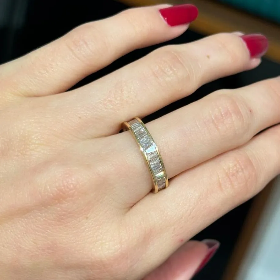 3.00ct Diamond 14K Gold Baguette Eternity Ring sold by Wish Fine Jewelry product image thumbnail 2