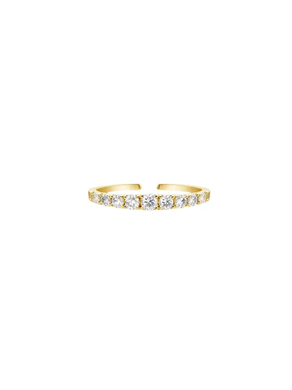 0.56ct Diamond 18K Gold Half Graduated Ring sold by Wish Fine Jewelry