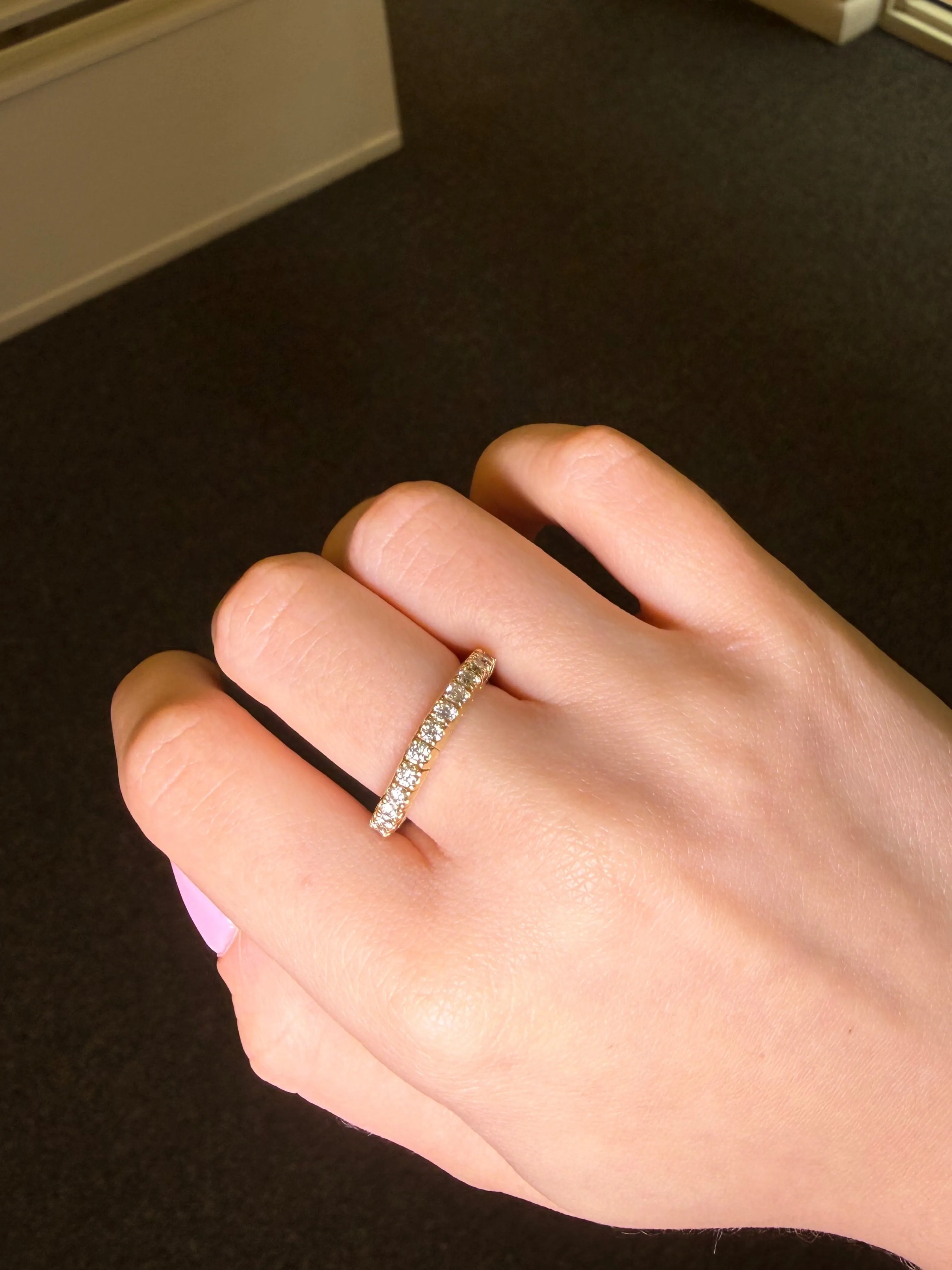 1.29ct Diamond 14K Gold Flexible Eternity Ring sold by Wish Fine Jewelry product image thumbnail 2