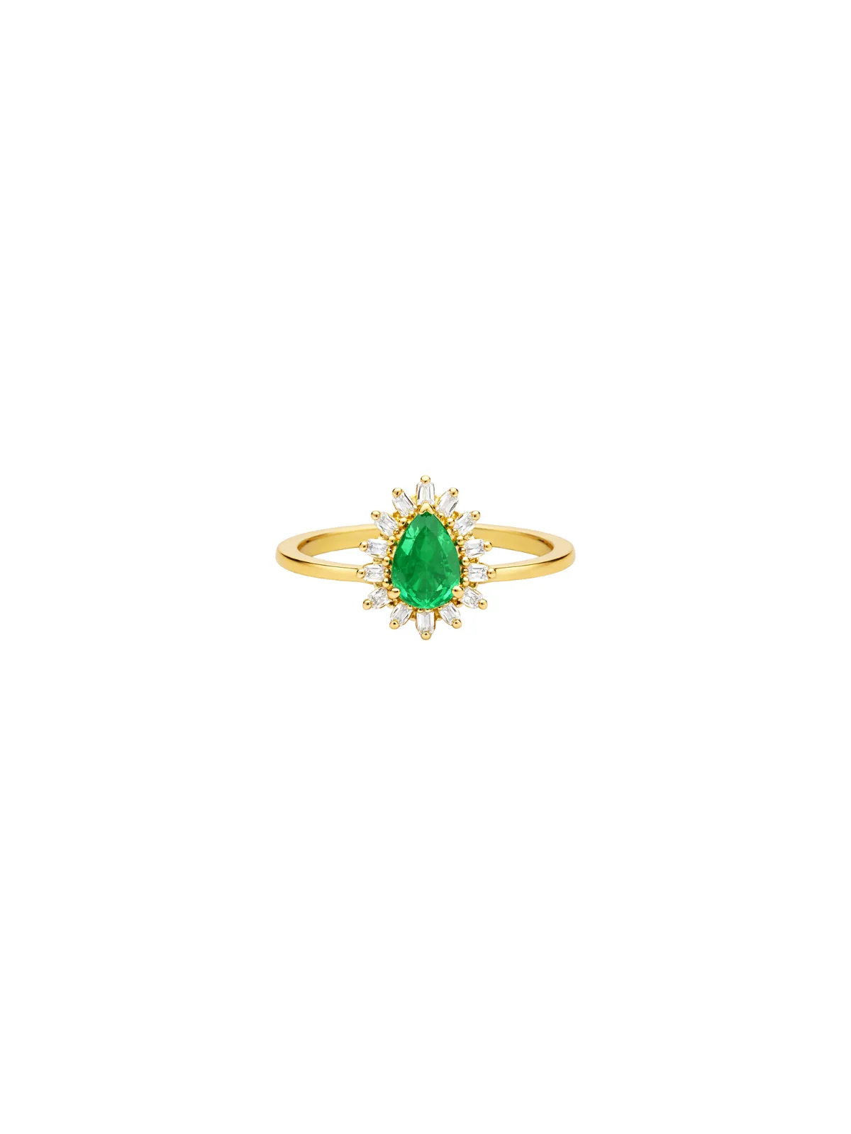 0.50ct Emerald Diamond 18K Gold Ring sold by Wish Fine Jewelry