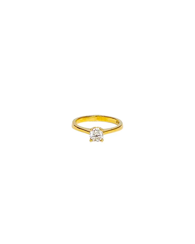 0.51ct Diamond 18K Gold Solitaire Ring sold by Wish Fine Jewelry