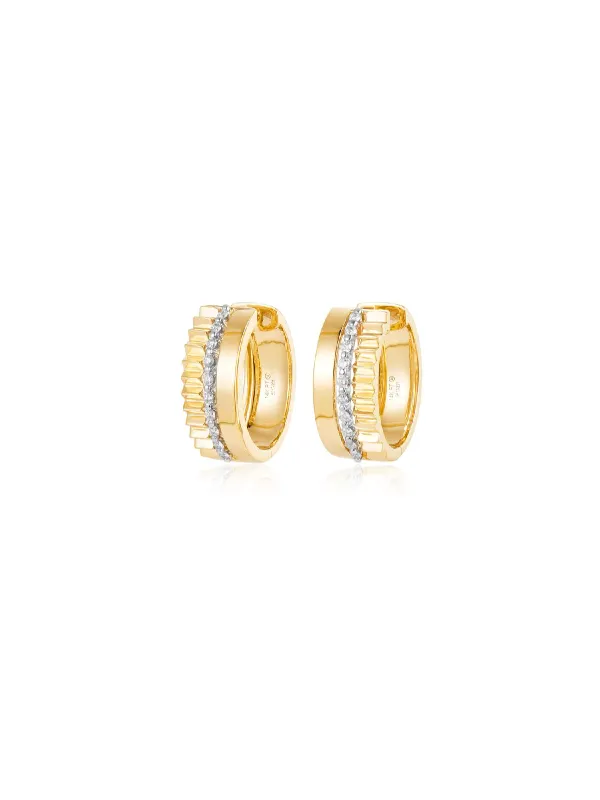 0.26ct Diamond 14K Gold Hoop Earrings sold by Wish Fine Jewelry
