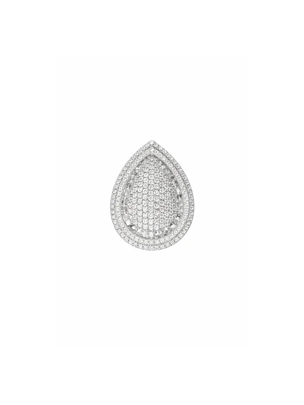 2.23ct Diamond 18K Gold Pear Bezel Pendant made by Wish Fine Jewelry