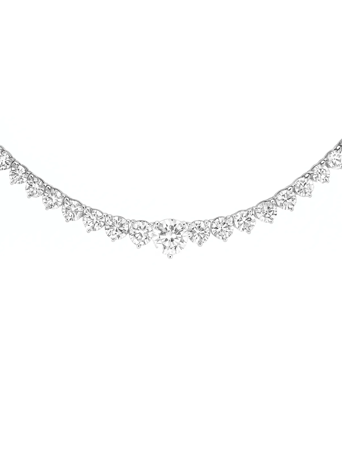 5.40ct Diamond 18K Gold Graduated Tennis Necklace sold by Wish Fine Jewelry