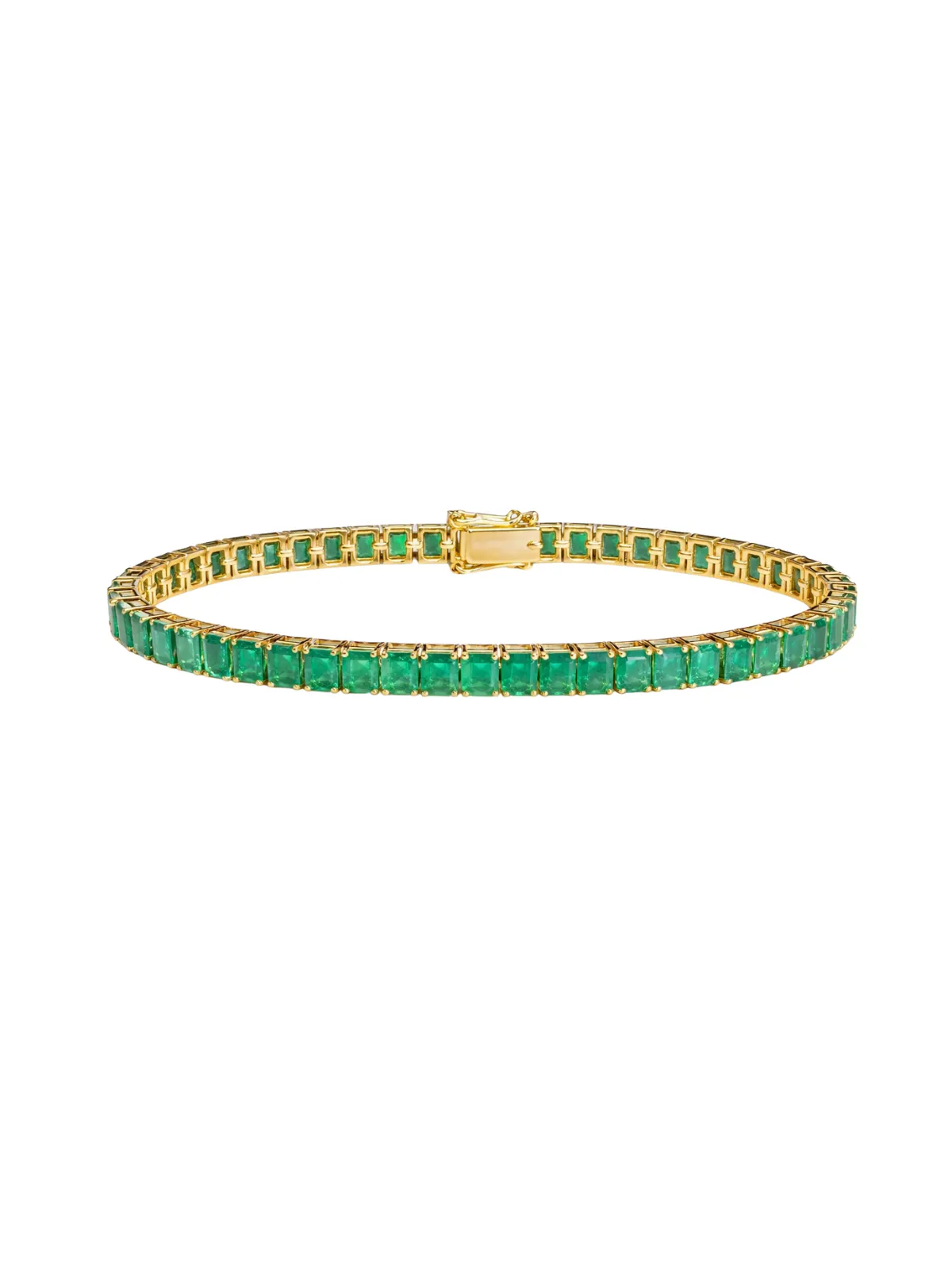 14.55ct Emerald 18K Gold Tennis Bracelet sold by Wish Fine Jewelry