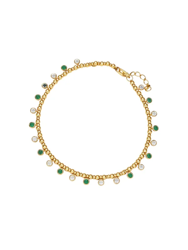 0.94ct Emerald Diamond 14K Gold Bezel Bracelet sold by Wish Fine Jewelry