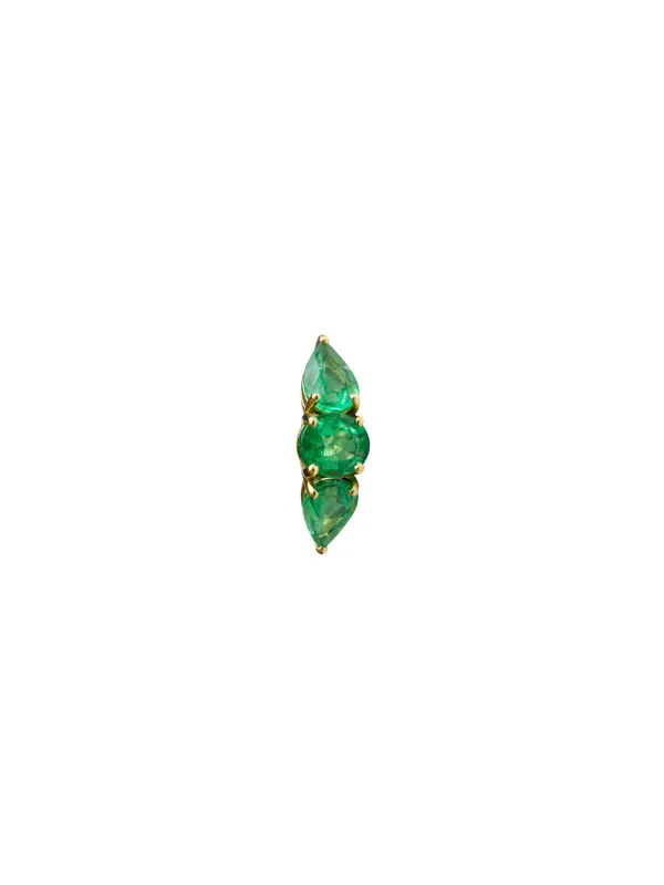 1.88ct Emerald 18K Gold Three Stones Ear Cuff sold by Wish Fine Jewelry