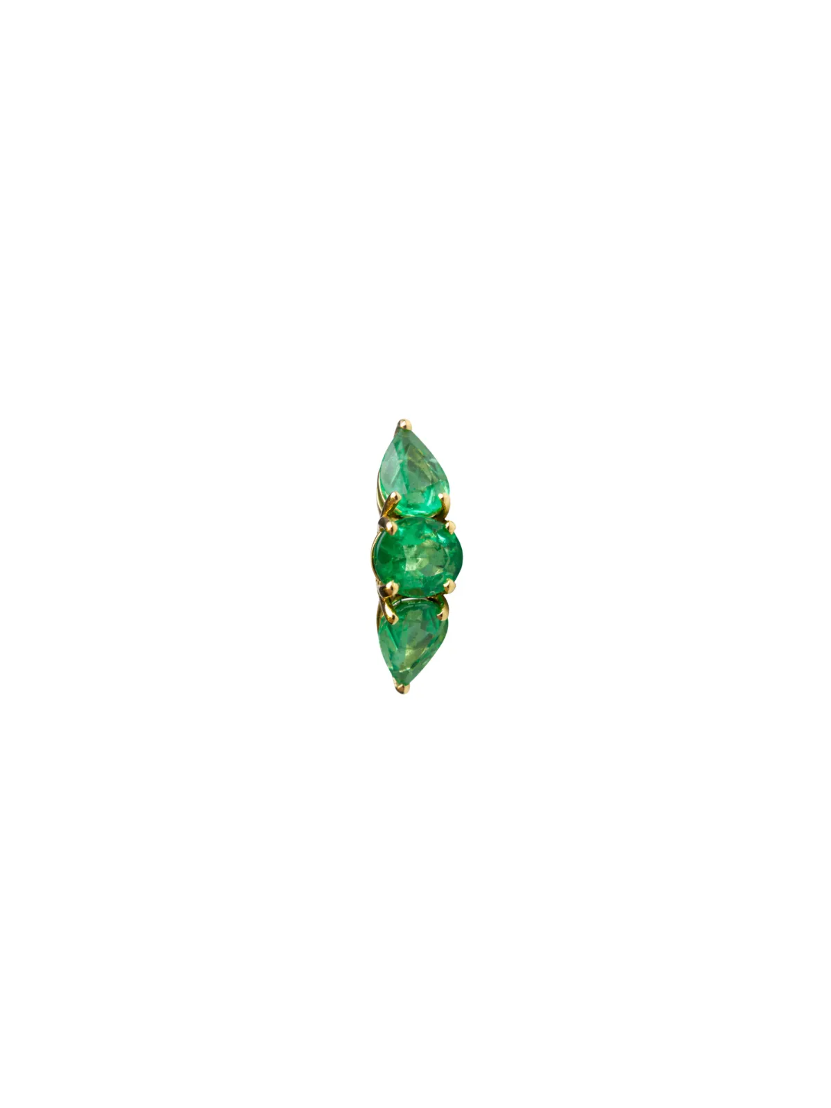 1.88ct Emerald 18K Gold Three Stones Ear Cuff sold by Wish Fine Jewelry