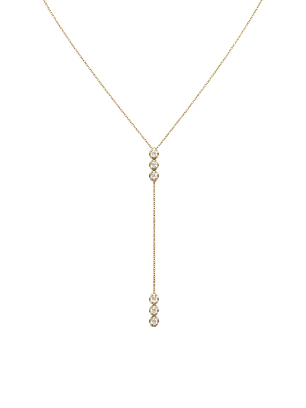 0.30ct Diamond 18K Gold Lariat Drop Necklace sold by Wish Fine Jewelry