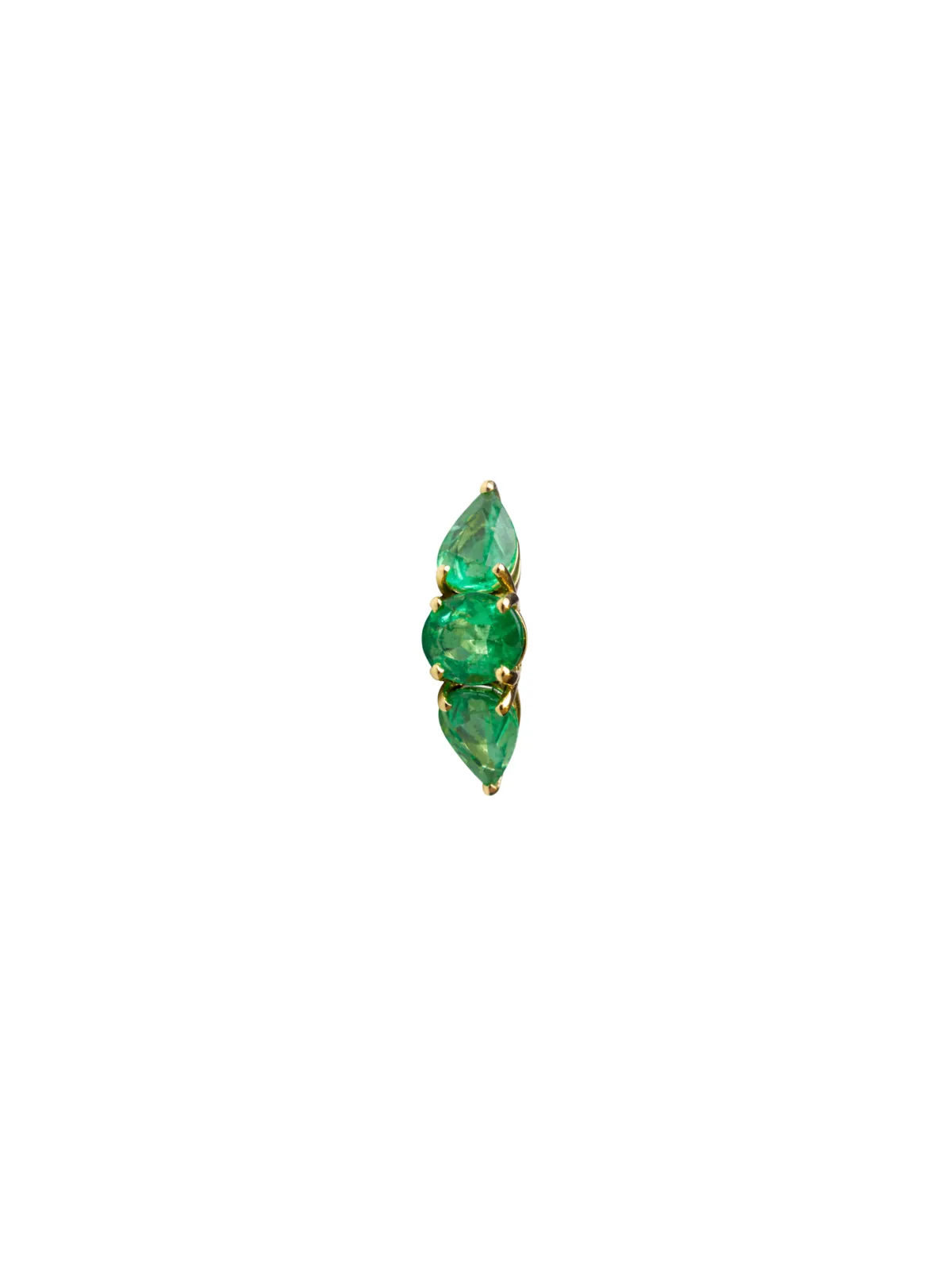 1.76ct Emerald 18K Gold Three Stones Ear Cuff sold by Wish Fine Jewelry
