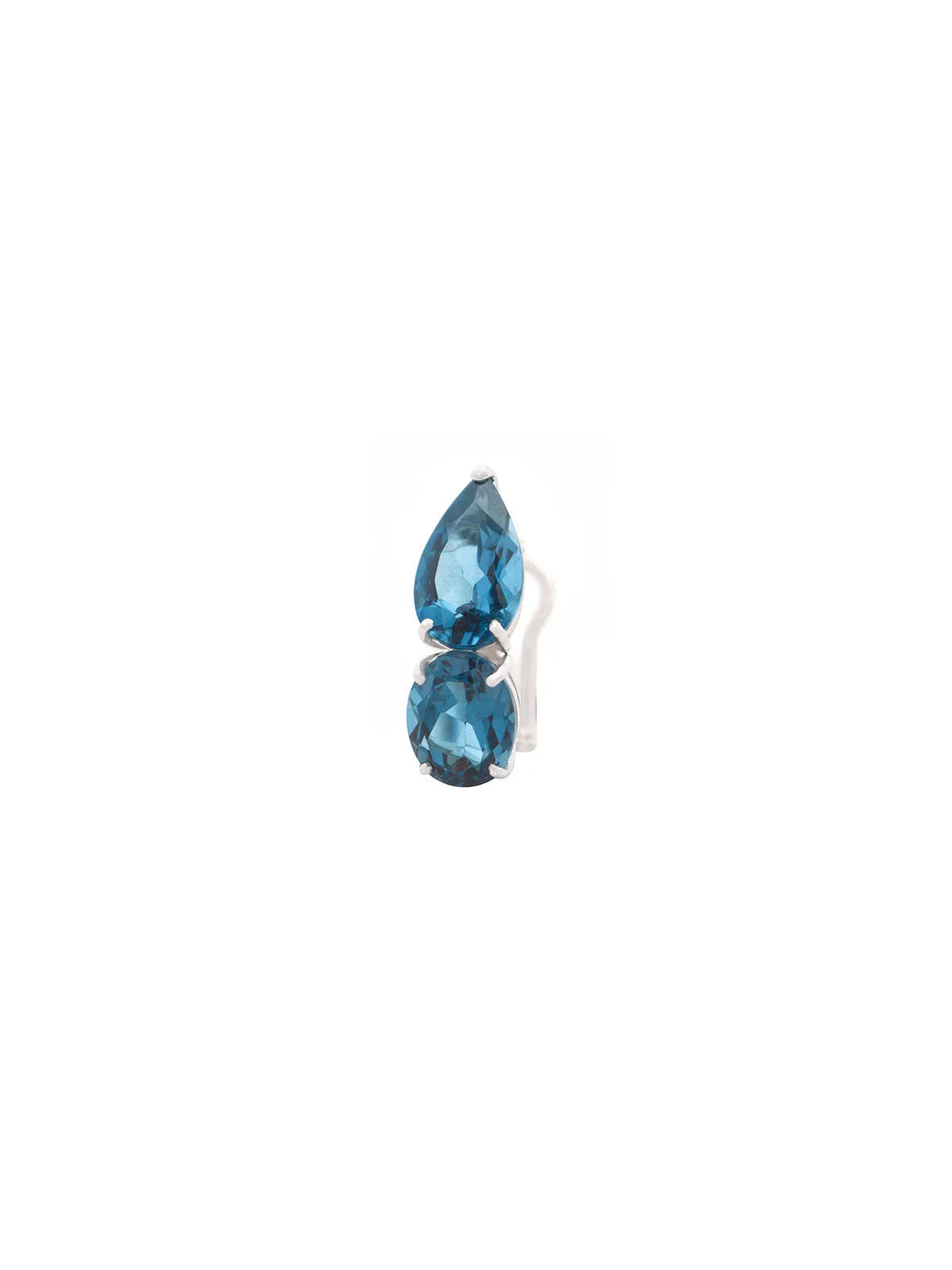 4.90ct London Topaz 18K Gold Three Stones Ear Cuff sold by Wish Fine Jewelry product image thumbnail 2