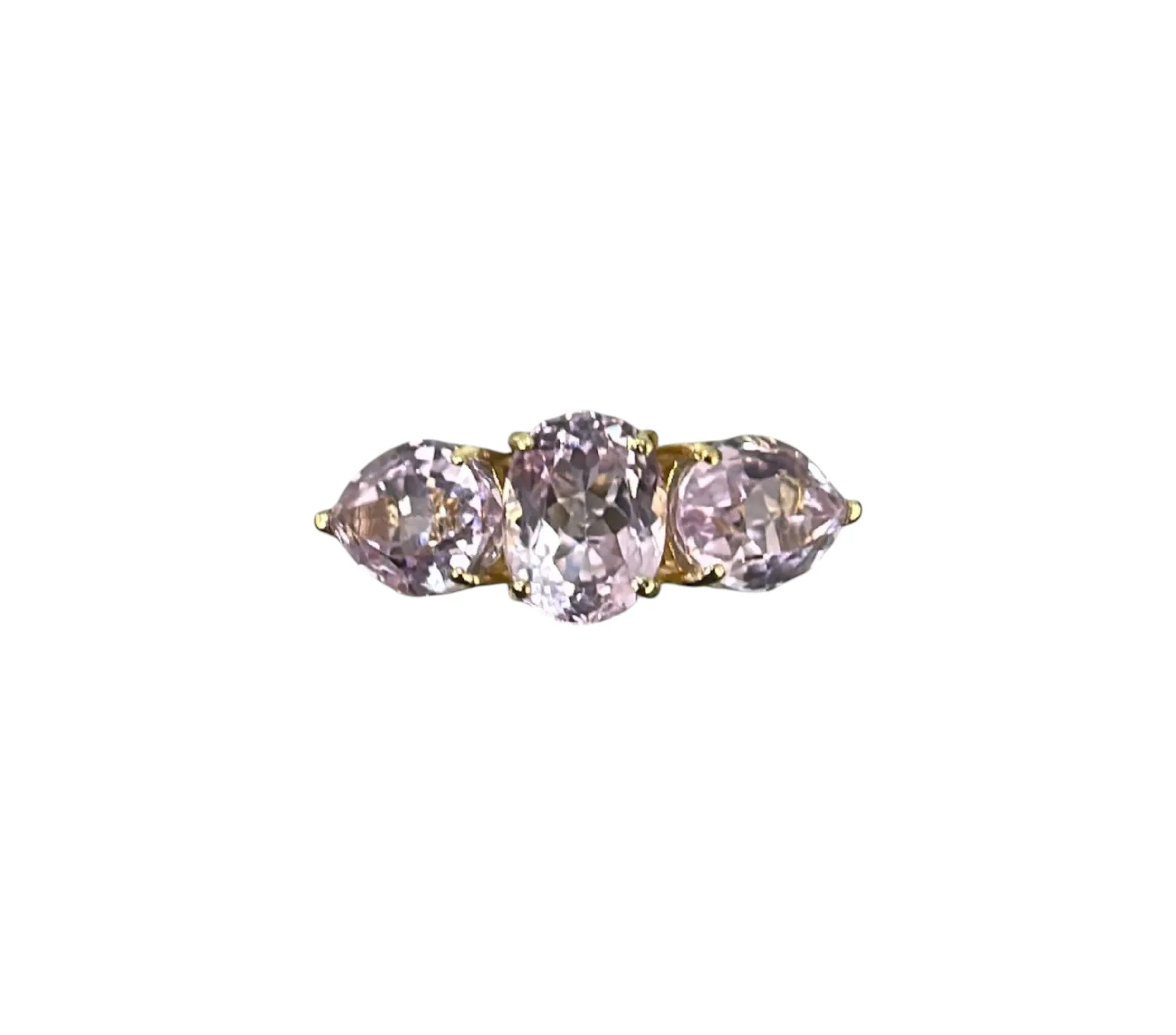 4.86ct Kunzite 18K Gold Three Stones Ear Cuff sold by Wish Fine Jewelry product image thumbnail 2