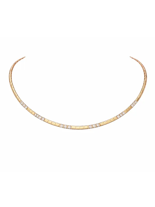 0.70ct Diamond 14K Gold Stationed Choker Necklace sold by Wish Fine Jewelry
