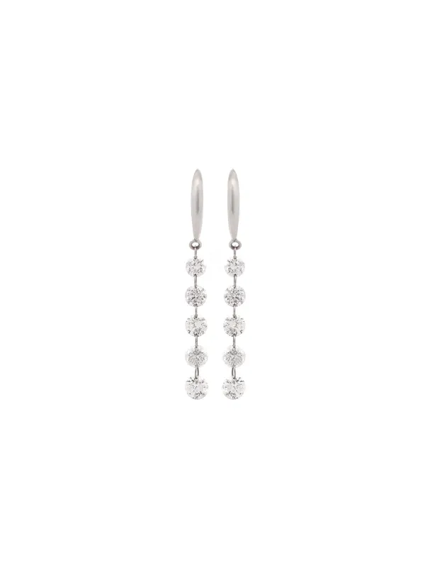 1.00ct Diamond Platinum Dangle Drop Earrings sold by Wish Fine Jewelry