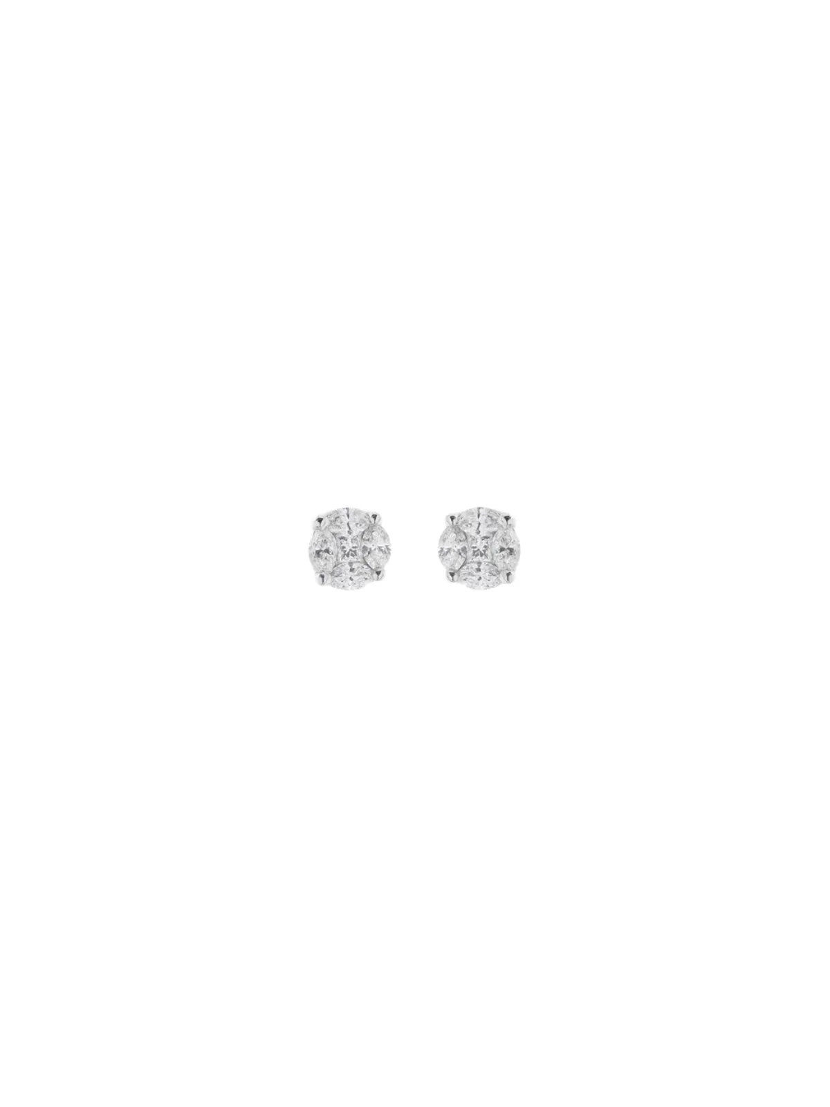 1.58ct Diamond 18K Gold Illusion Set Stud Earrings sold by Wish Fine Jewelry