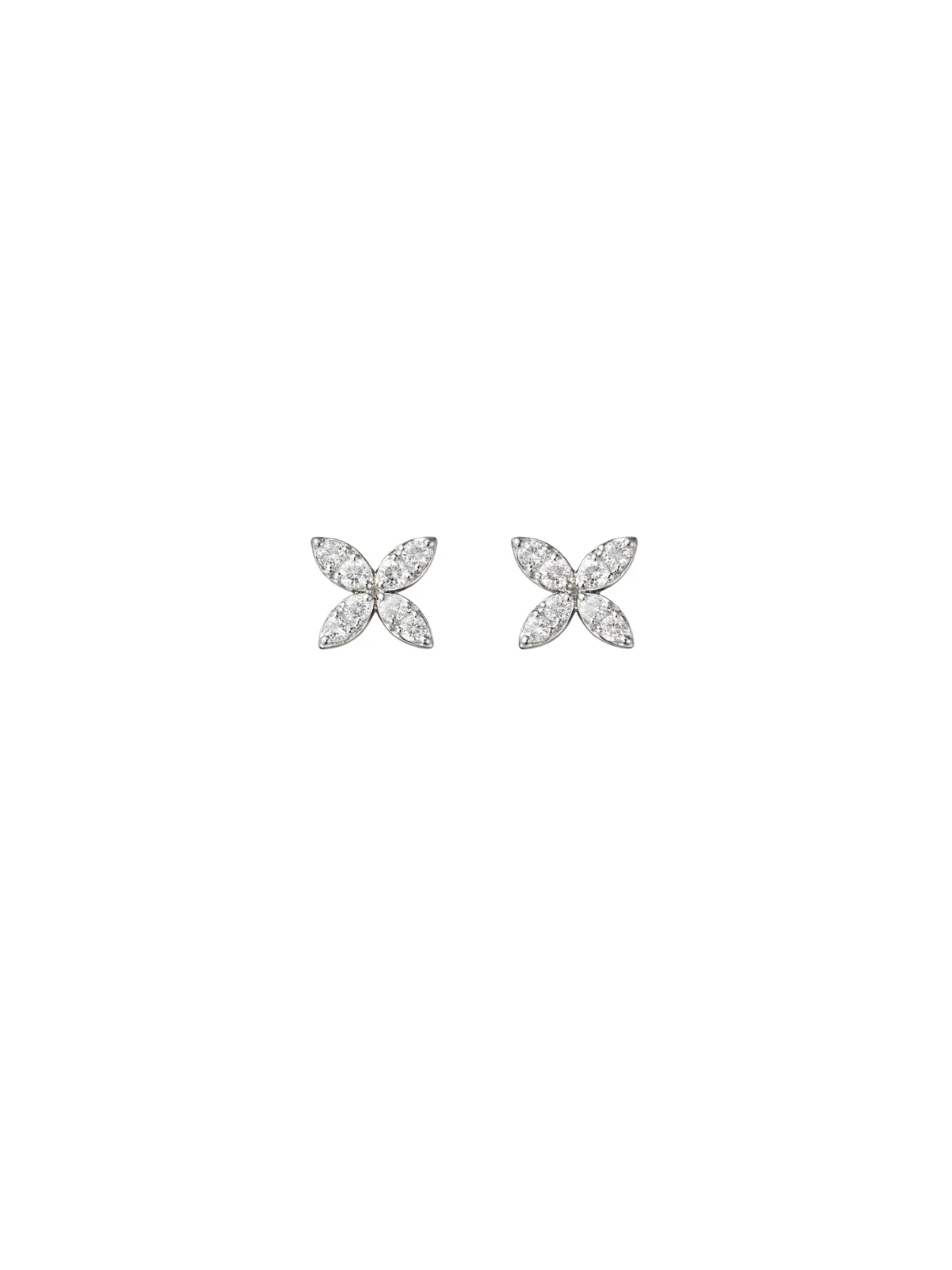 0.32ct Diamond 14K Gold Flower Stud Earrings sold by Wish Fine Jewelry