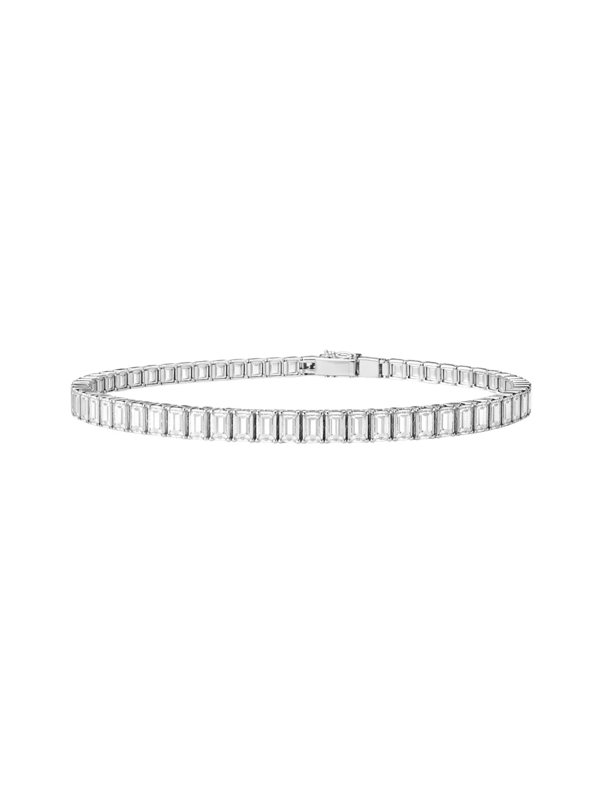 8.25ct Diamond 18K Gold Emerald Cut Tennis Bracelet sold by Wish Fine Jewelry