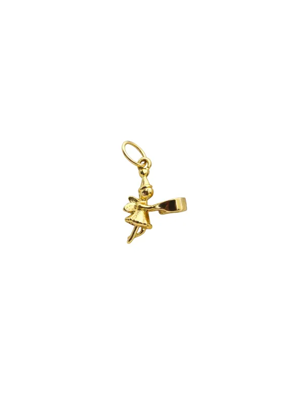 14K Gold Fairy Charm Pendant sold by Wish Fine Jewelry