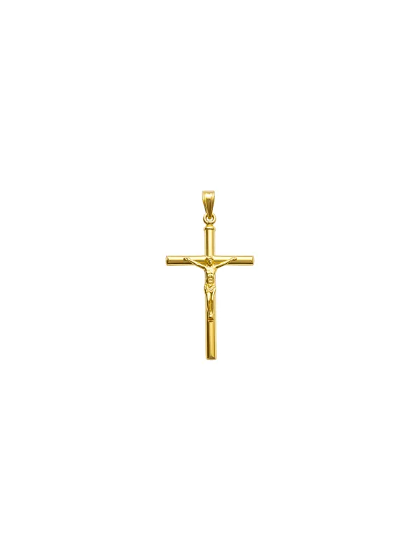 14K Gold Medium Cross Pendant sold by Wish Fine Jewelry