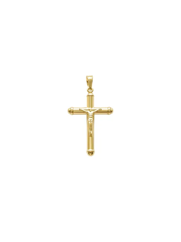 14K Gold Large Crucifix Pendant sold by Wish Fine Jewelry